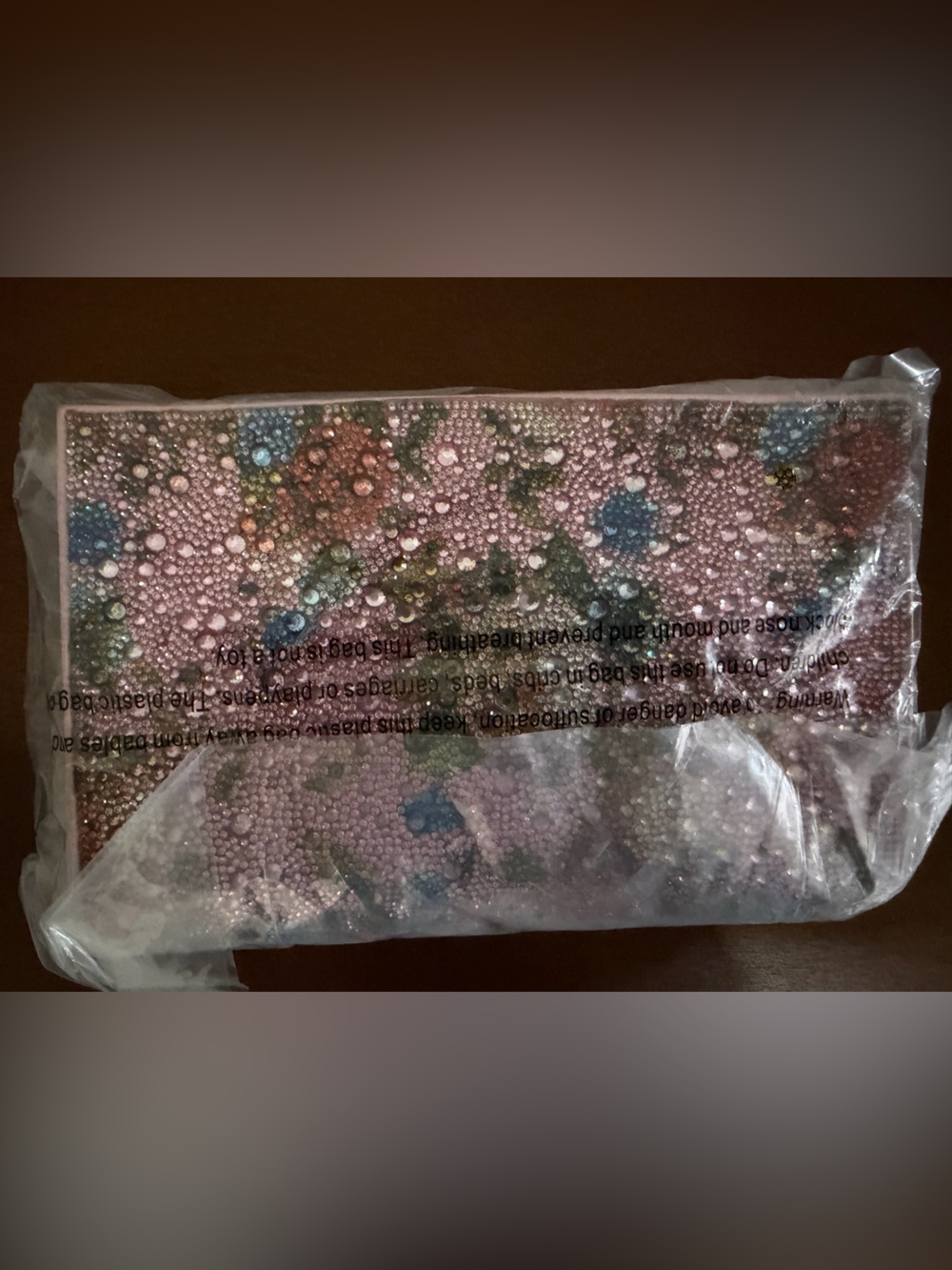 Betsey Johnson Pink Floral rhinestone clutch NWT - Picture 3 of 3